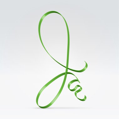 ince yeşil saten şerit yazı