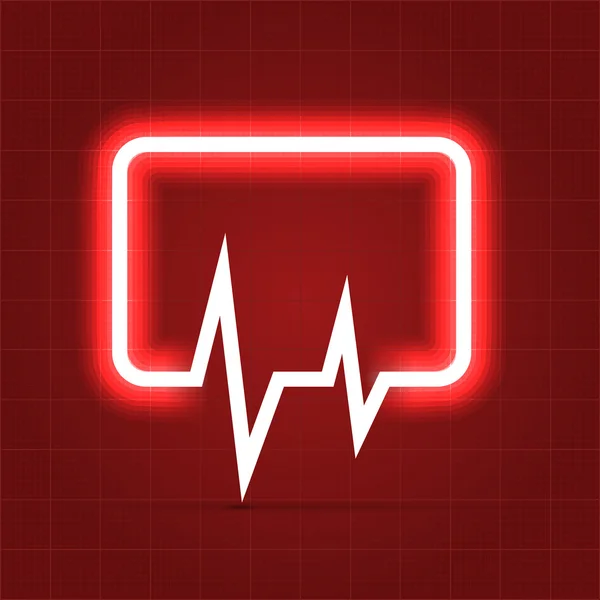 A diagram szívverés orvosi ikon — Stock Vector