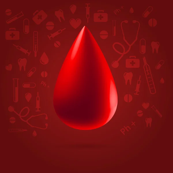 Conceito médico de doação de sangue ilustração — Vetor de Stock