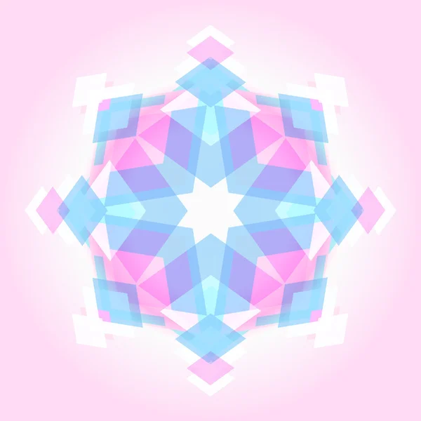 Floco de neve geométrico abstrato —  Vetores de Stock