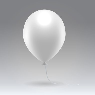 Beyaz parlak şişme balon