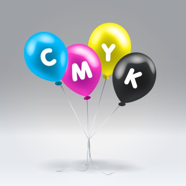 CMYK hava ile şişirilen balonlar