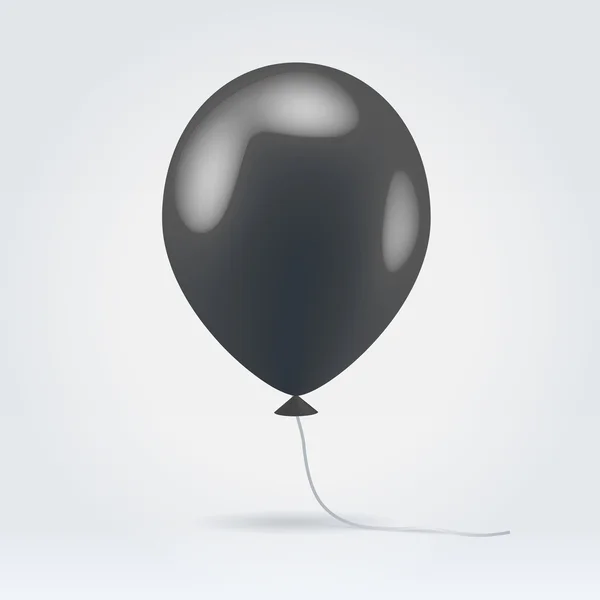 Błyszczący czarny balonik — Wektor stockowy