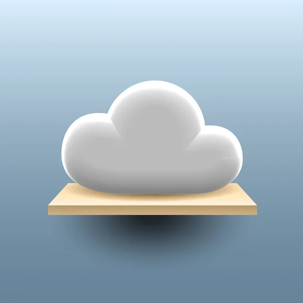 Cloud on the shelf — Stock Vector