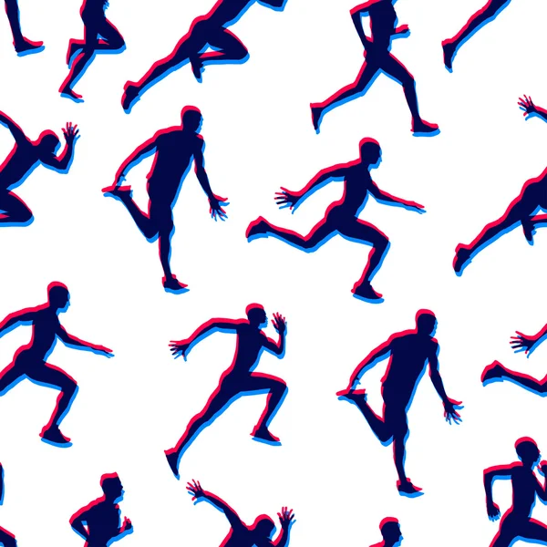 奔跑着的男运动员 — 图库矢量图片
