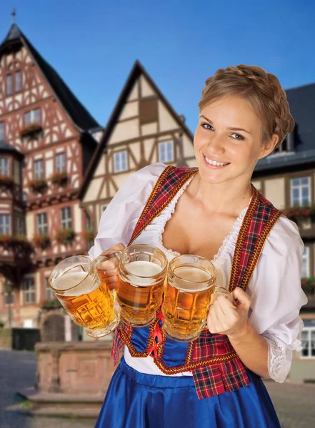 Jovem sexy Oktoberfest mulher — Fotografia de Stock