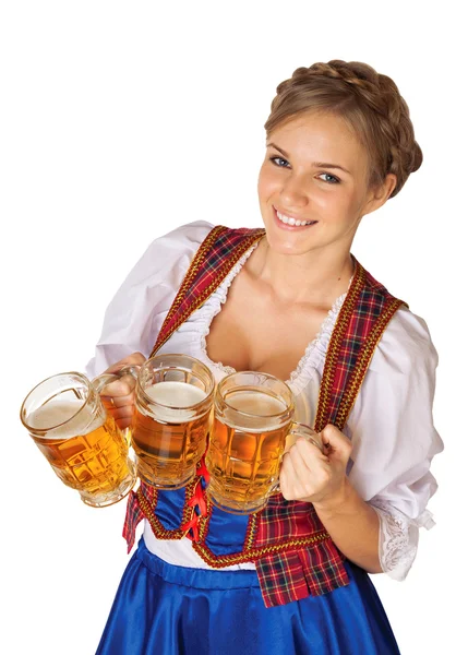 Mladá sexy oktoberfest žena — Stock fotografie