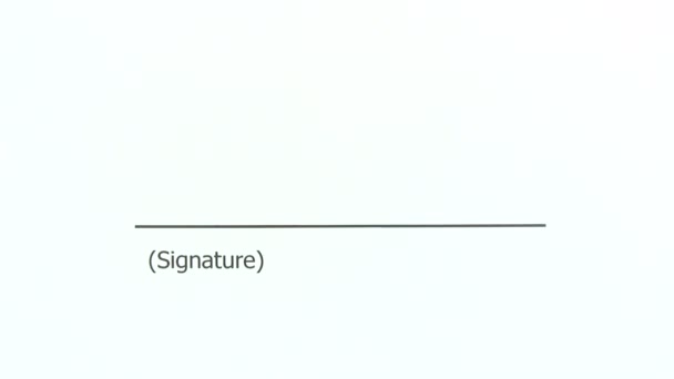 Assinatura — Vídeo de Stock