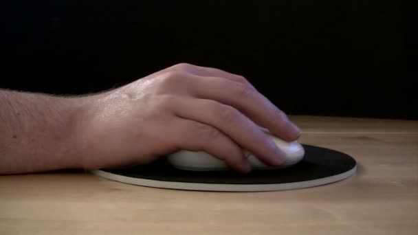 Trabalhando com um mouse de computador — Vídeo de Stock