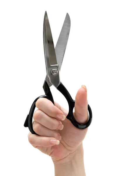 Hand Holding Scissors — Stock Photo, Image