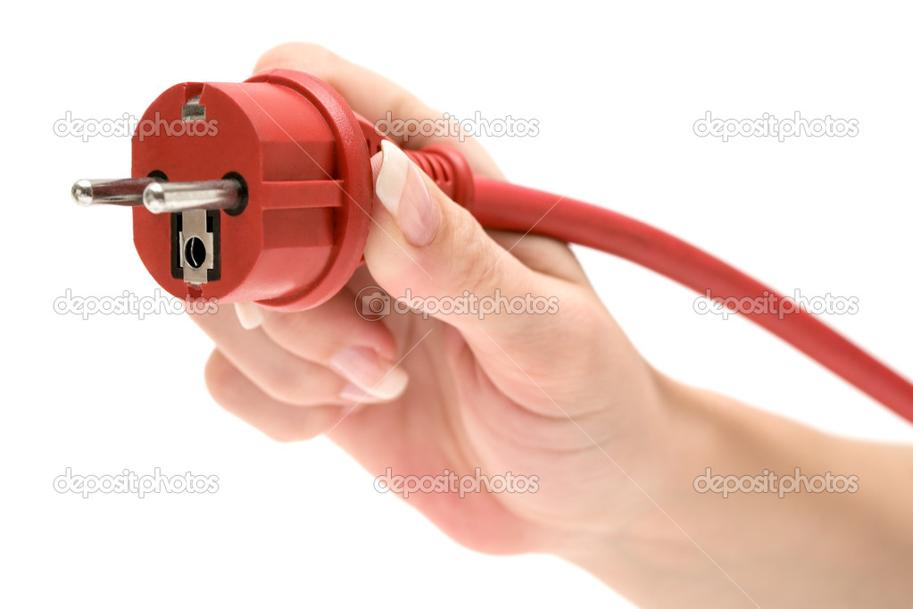 Holding a Red Plug