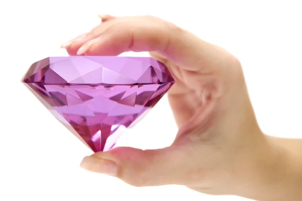 Holding a Pink Gemstone — Stock Photo, Image