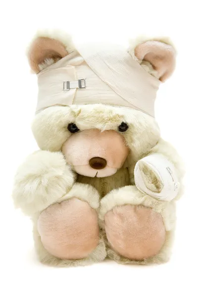 Bandaged Teddy — Stock Photo, Image