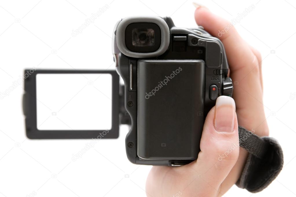 Holding a Camcorder