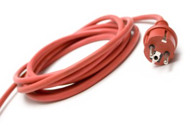 Red Extension Cable clipart