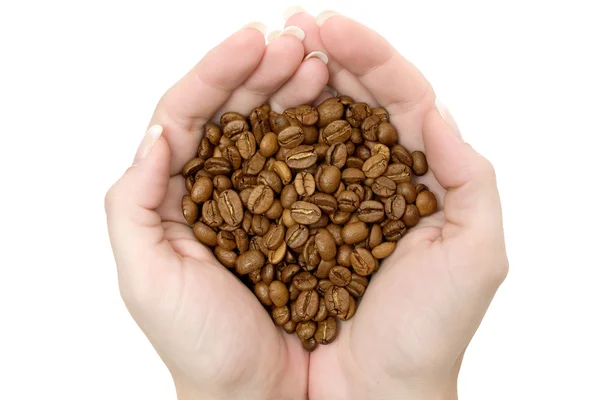Handful of Coffee Beans — Stock Photo, Image