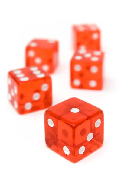 Bunch of Red Dice — Stock Photo, Image