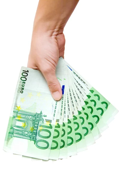 Presentatie van een geld-fan — Stockfoto