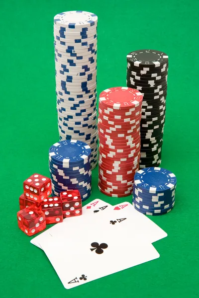 Poker ekipmanları — Stok fotoğraf