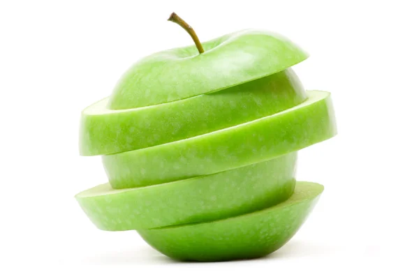 Gesneden groene appel Stockfoto