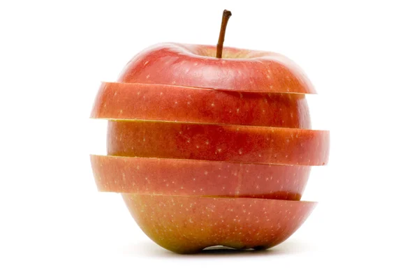 Manzana roja en rodajas —  Fotos de Stock