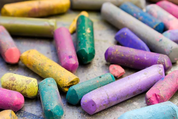 Crayons de cera batida — Fotografia de Stock