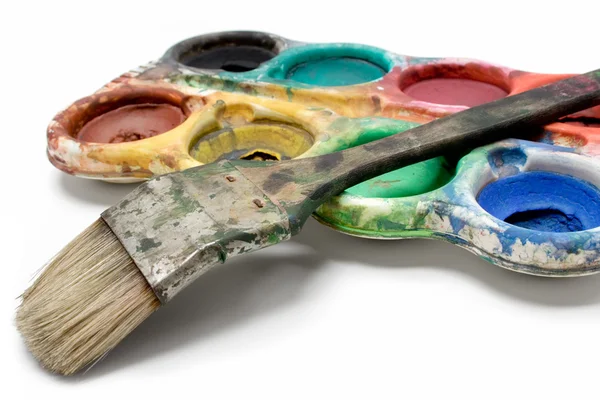 Set of Dirty Watercolors — Stock Photo, Image