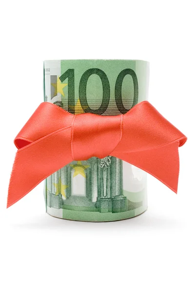 100-Euro-Geschenk — Stockfoto