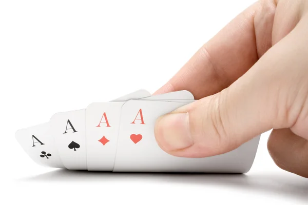 Revealing Four Aces — Stock Photo, Image