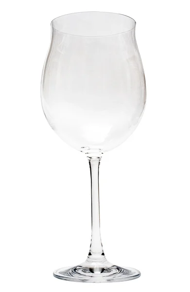 Leeres Weinglas mit Schneideweg — Stockfoto