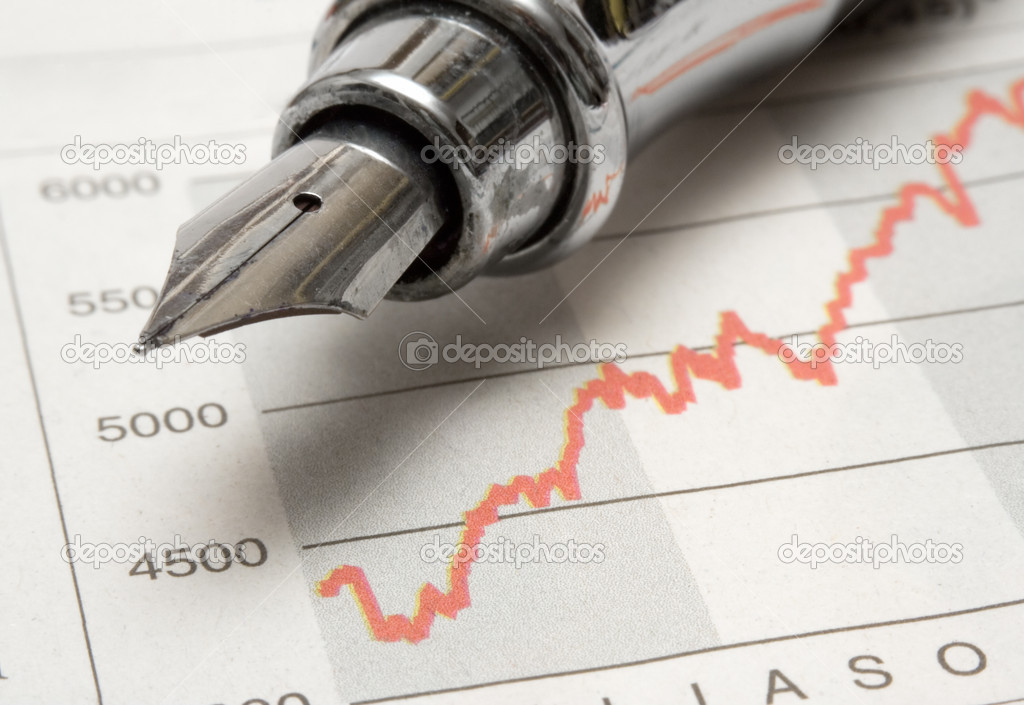 Stock Chart with Fountain Pen