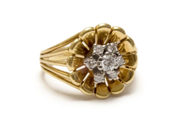 금 반지 다이아몬드 — 스톡 사진