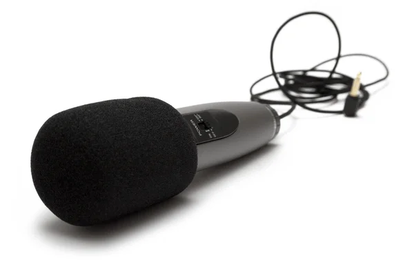 Small Microphone with Cable — Stock Photo, Image