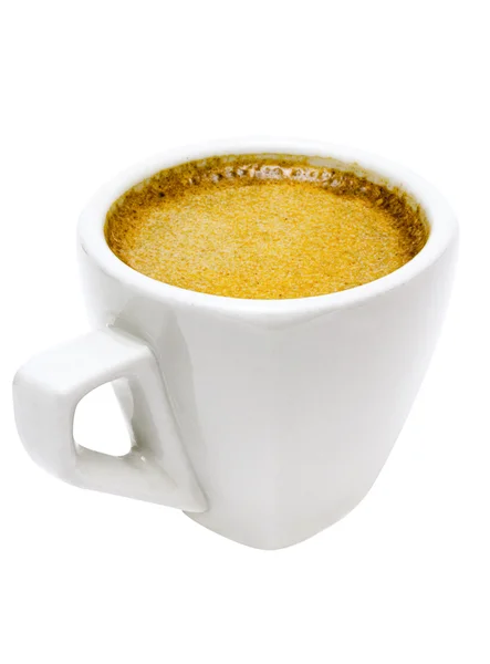 Vit kopp espresso med urklippsbana — Stockfoto