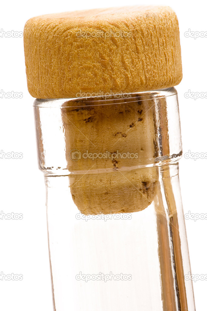 Bottle with Cork Close-Up
