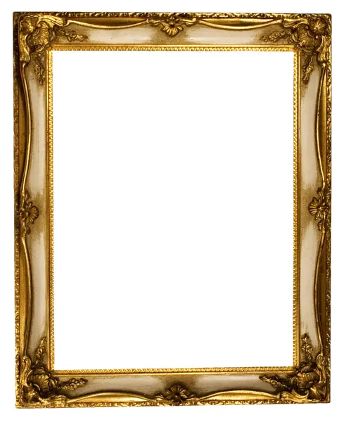 Foto frame goud met uitknippad — Stockfoto