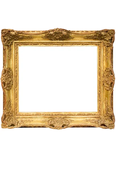 Gold Plated Picture Frame with Clipping Path Stock Image