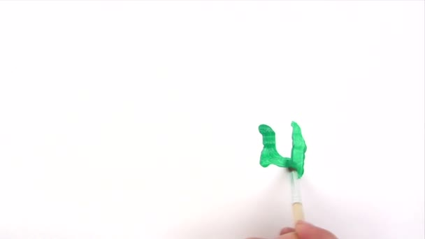 Peinture Signes Dollar Vert - Time lapse — Video