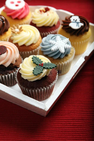 Feiertags-Cupcakes — Stockfoto