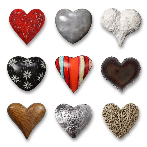 Collection of hearts — Stock Photo, Image