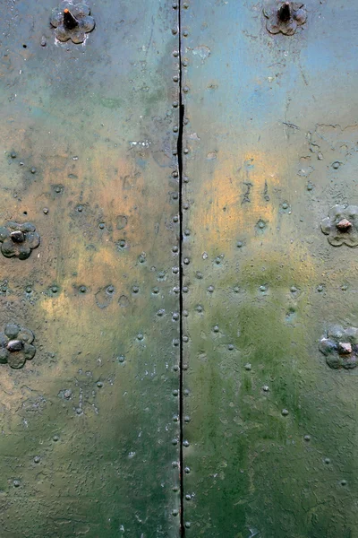 Metal plate with rivets — Stock Photo, Image