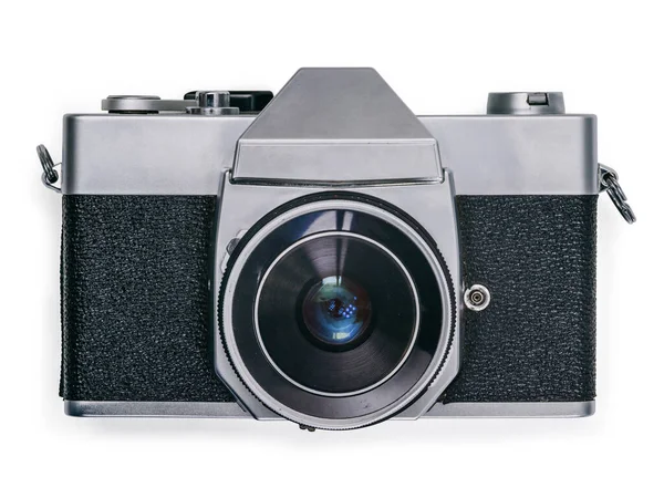 Antik 35Mm Slr Filmkamera Isolerad Vit Bakgrund — Stockfoto