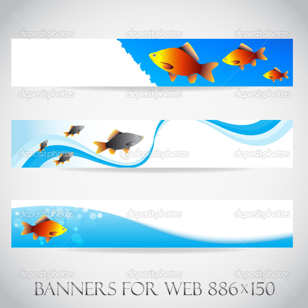 Banners for web. Fishing. (Vector collection8)
