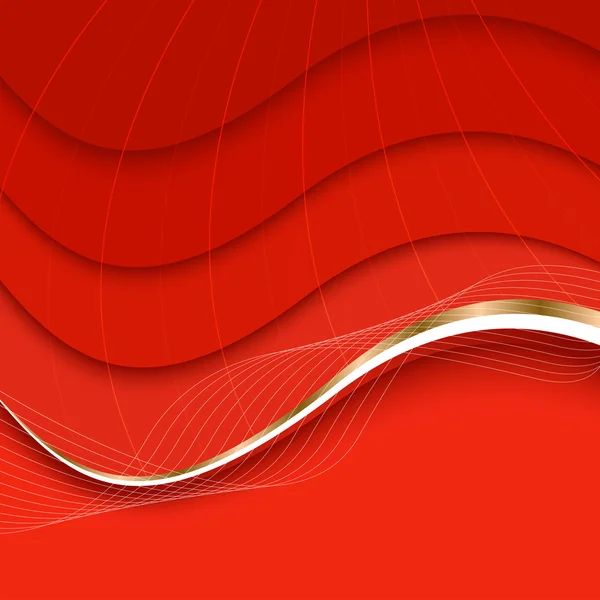 Fondo rojo abstracto. Ilustración vectorial — Vector de stock