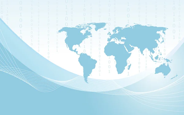 Fluxo informativo do planeta Terra. Vetor —  Vetores de Stock