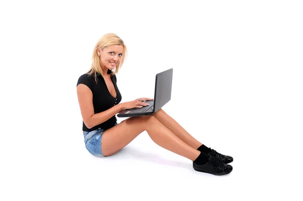 Isolated Casual Girl — Stock Photo, Image