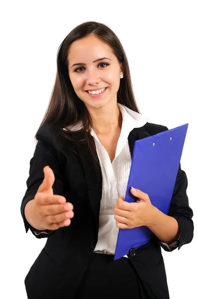 Isolated business woman — Stock Photo, Image