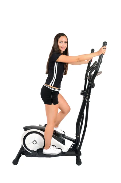 Izole fitness kız — Stok fotoğraf