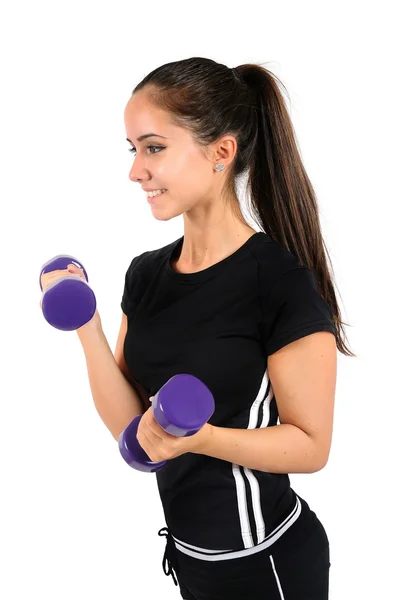 Isolerade fitness Tjej — Stockfoto