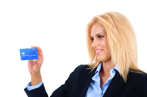 Isolated business woman — Stock Photo, Image